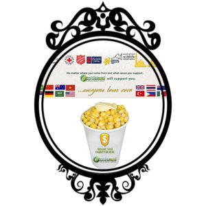 CountryCorn charity - Order Corn in a Cup, corn cup out of the kernels of truth
